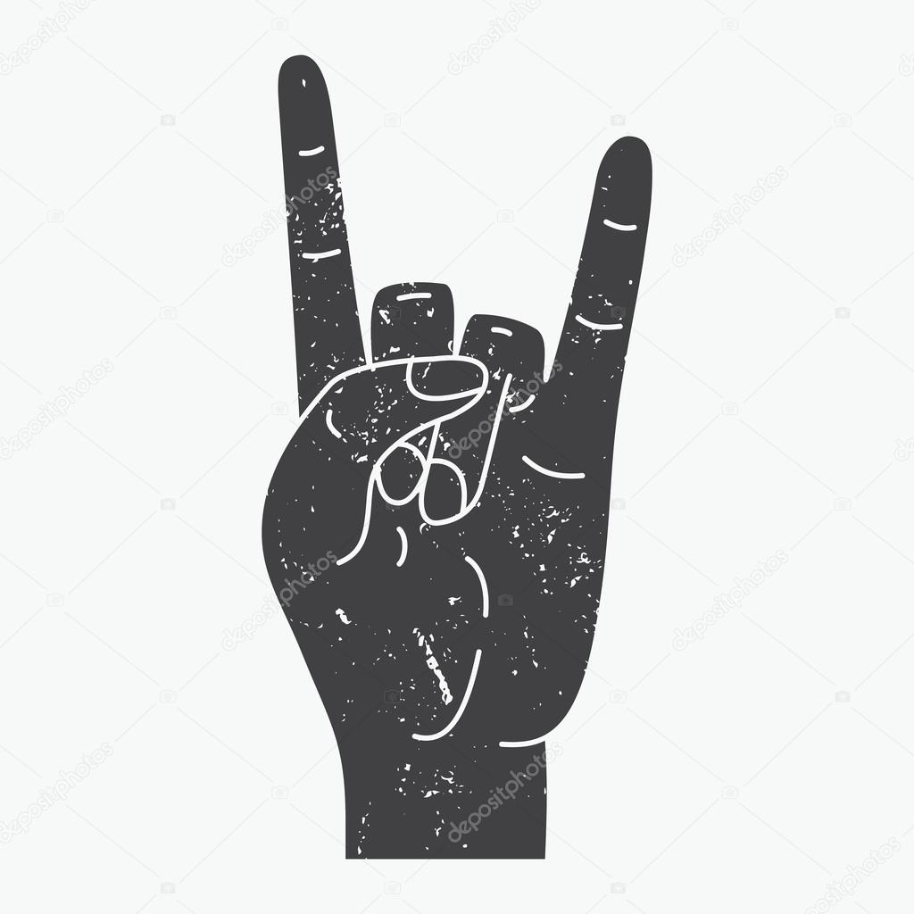Rock symbol - horn hand.