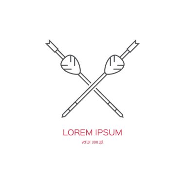 Okçuluk logo şablonu.