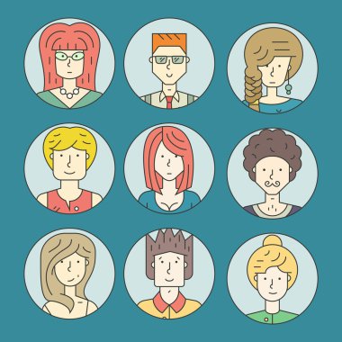different people made in linear style