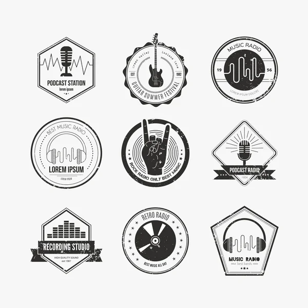 Collection de logos musicaux — Image vectorielle