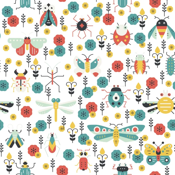Pattern with bugs and insects Stock Vector Image by ©Favetelinguis199 ...