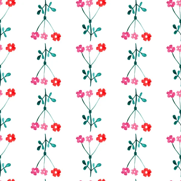 Floral watercolor seamless pattern — Stock Vector