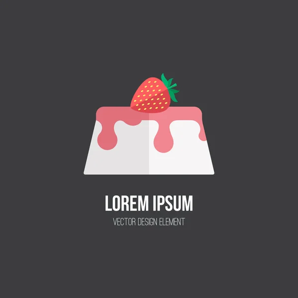 Panna cotta design element — Wektor stockowy