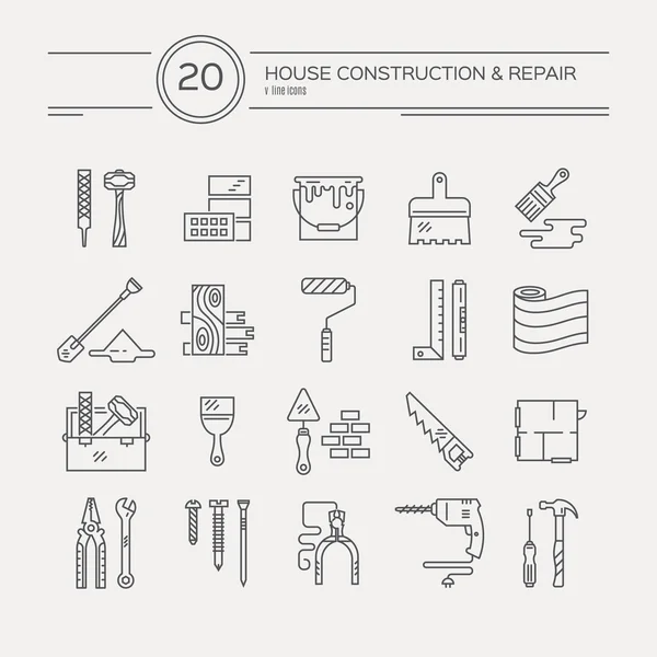 Verzameling van huis reparatie icons — Stockvector