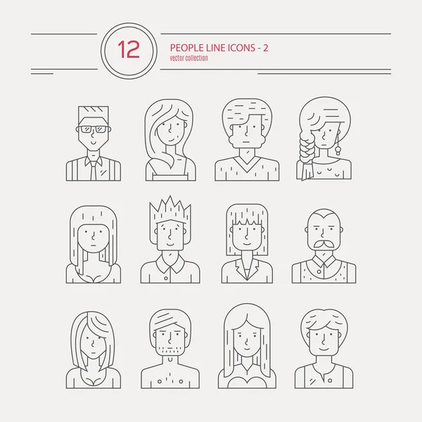 Man and Women Avatars — 스톡 벡터