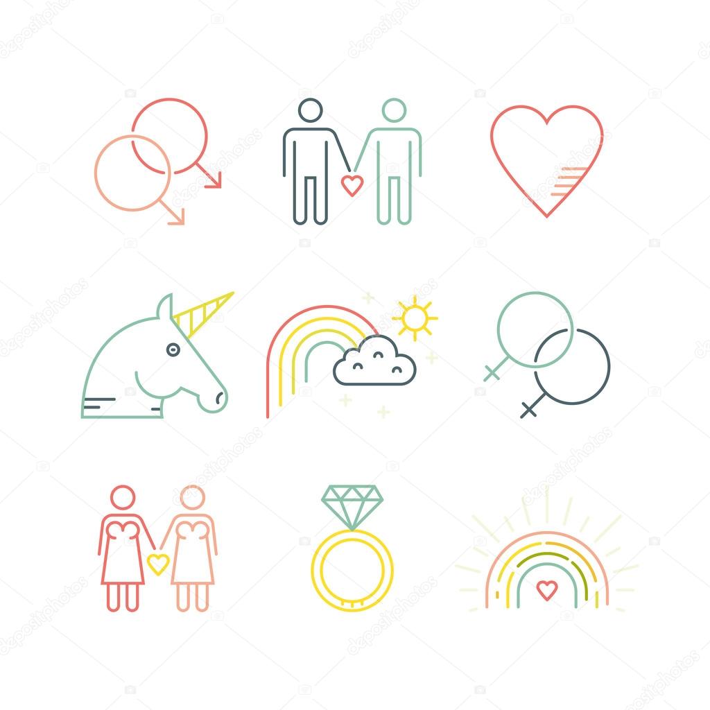 Gay marriage and gay love icons