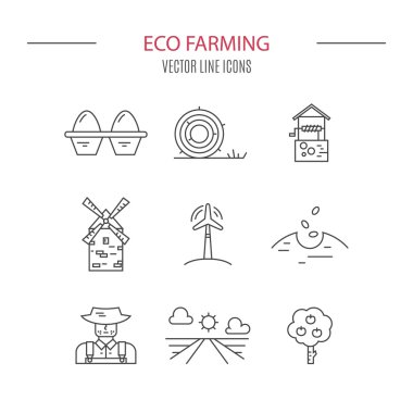 icons with farming and agricultural elements