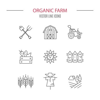 icons with farming and agricultural elements