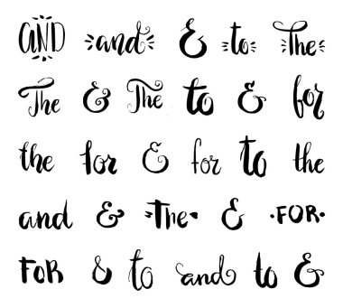 hand-lettered catchwords
