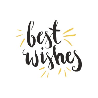 Best Wishes - New Year Lettering