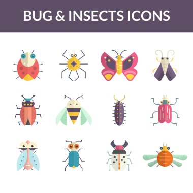 Bugs Flat Icons clipart