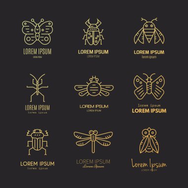 böcek ve böcekler ile Logotype