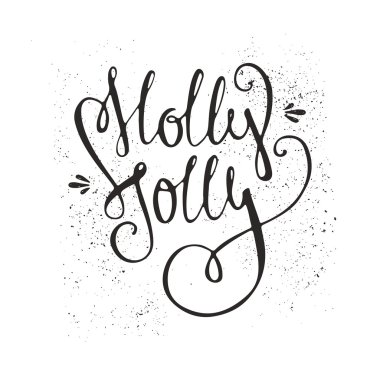 Holly Jolly typography poster.