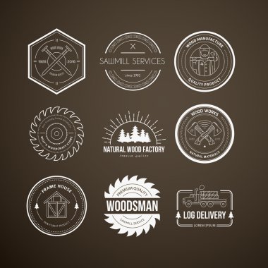 Vintage marangozluk Logotype