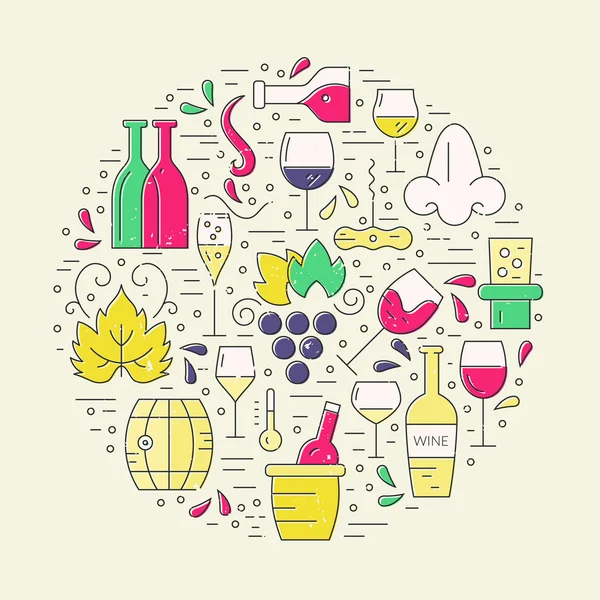 Élément de conception de vin parfait pour flyer — Image vectorielle
