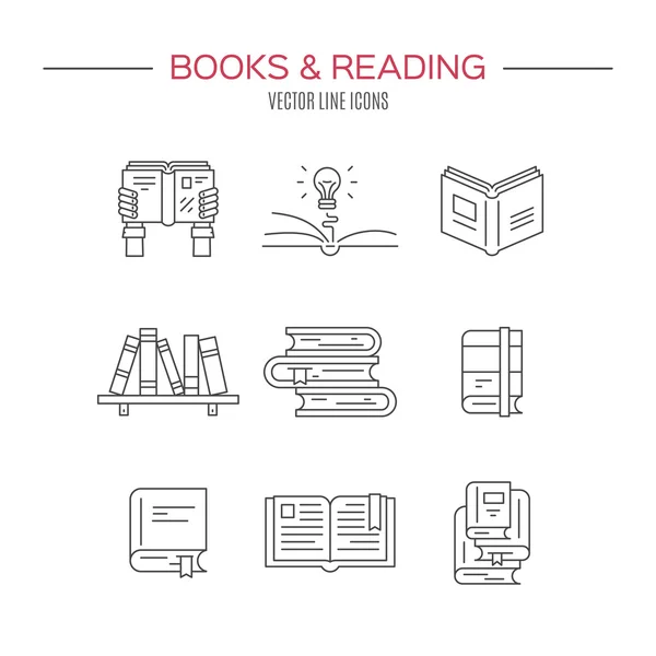 Symboles de lecture et d'apprentissage — Image vectorielle