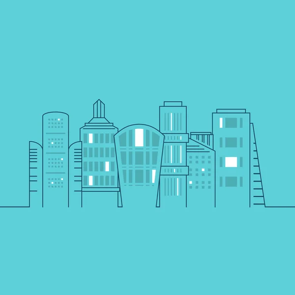 Different office buildings. — Stockvector