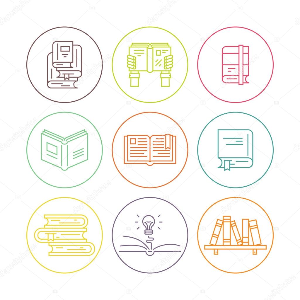 education and reading related icons