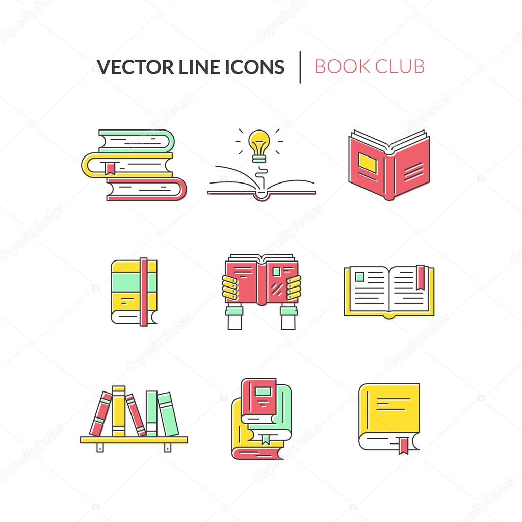 collection of book symbols