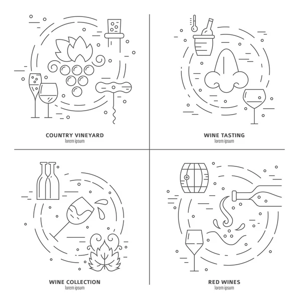 Concept de processus de vinification . — Image vectorielle