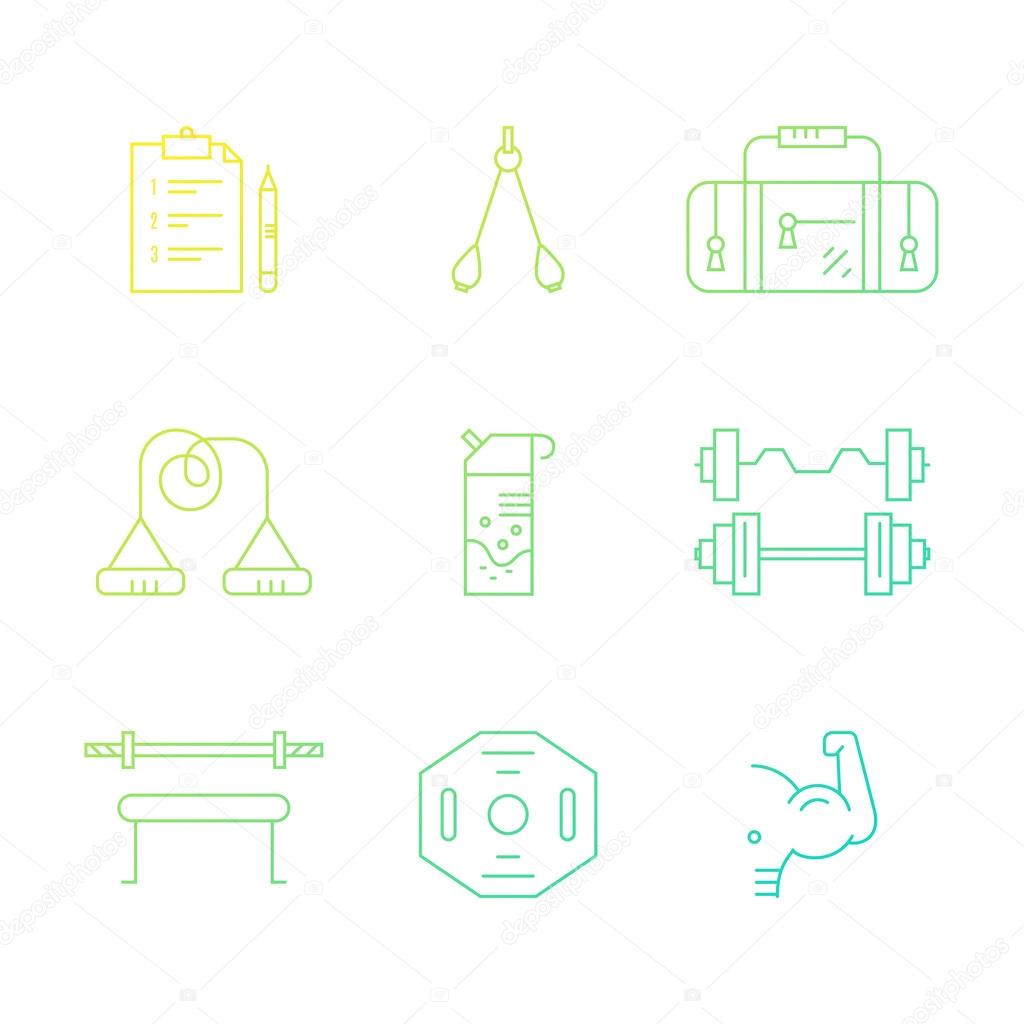 Fitness and active lifestyle symbols