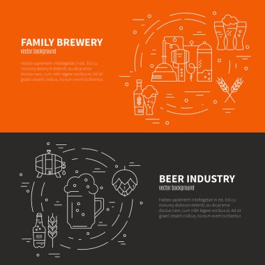 different beer and brewery symbols.