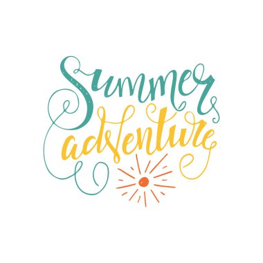 Yaz macera - mükemmel handdrawn yazı