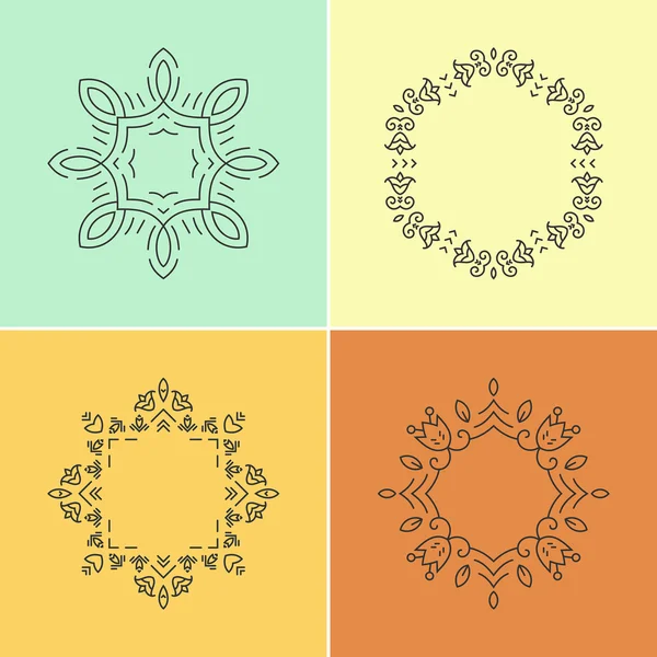 Floral frame collection — Stock Vector