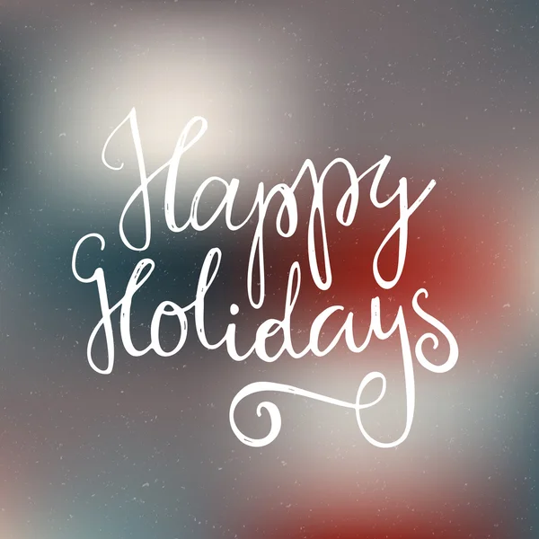 Happy Holidays - handdrawn lettering. — ストックベクタ