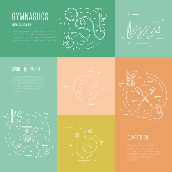 Rhythmic Gymnastics Concept — Stock Vector