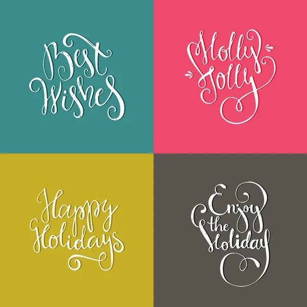 Natal e Ano Novo elementos tipográficos — Vetor de Stock