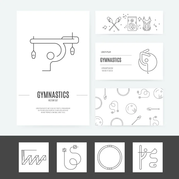 Rhythmic Gymnastics Business Set — Stock Vector