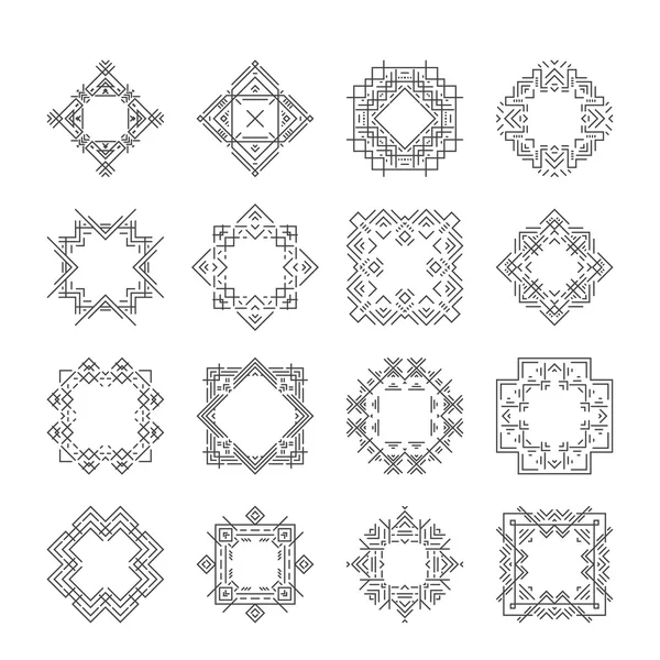 Ensemble de cadres géométriques — Image vectorielle