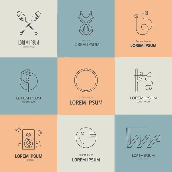 Колекція логотипів спортивної лінії — стоковий вектор