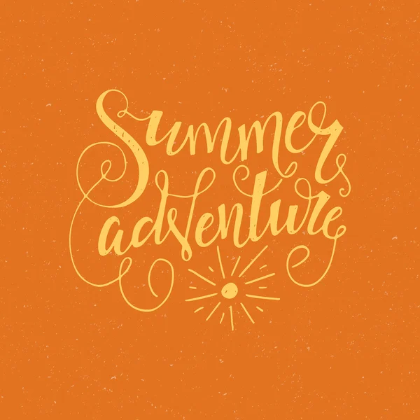 Summer Adventure  handdrawn lettering — Stock vektor