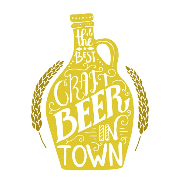 Poster with craft beer mug — 图库矢量图片