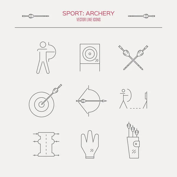 Archery vector icons and objects — 스톡 벡터