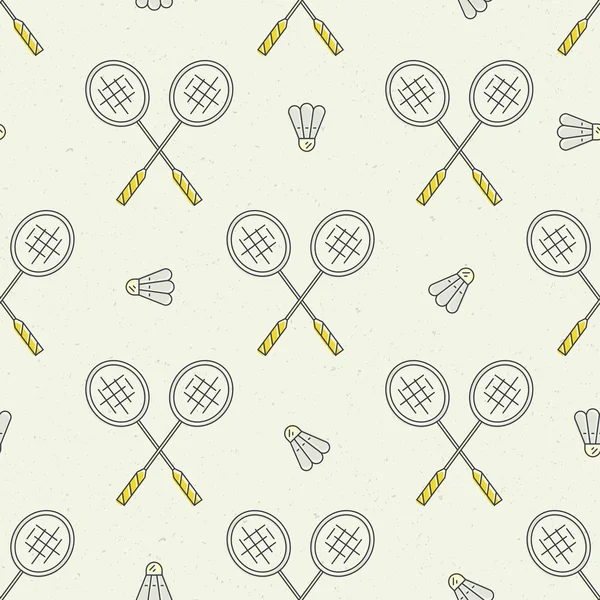 Nahtloses Badminton-Muster — Stockvektor