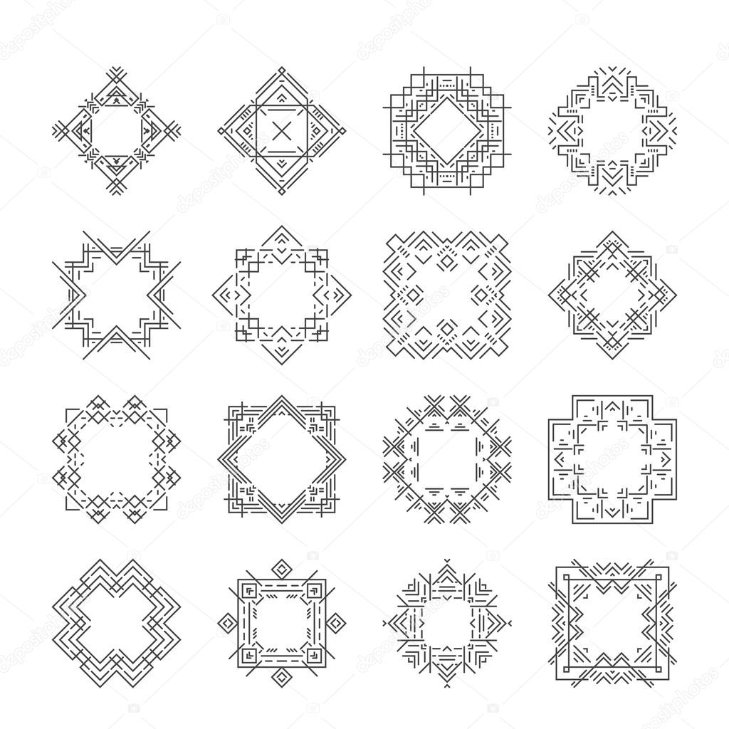 Set of geometric frames