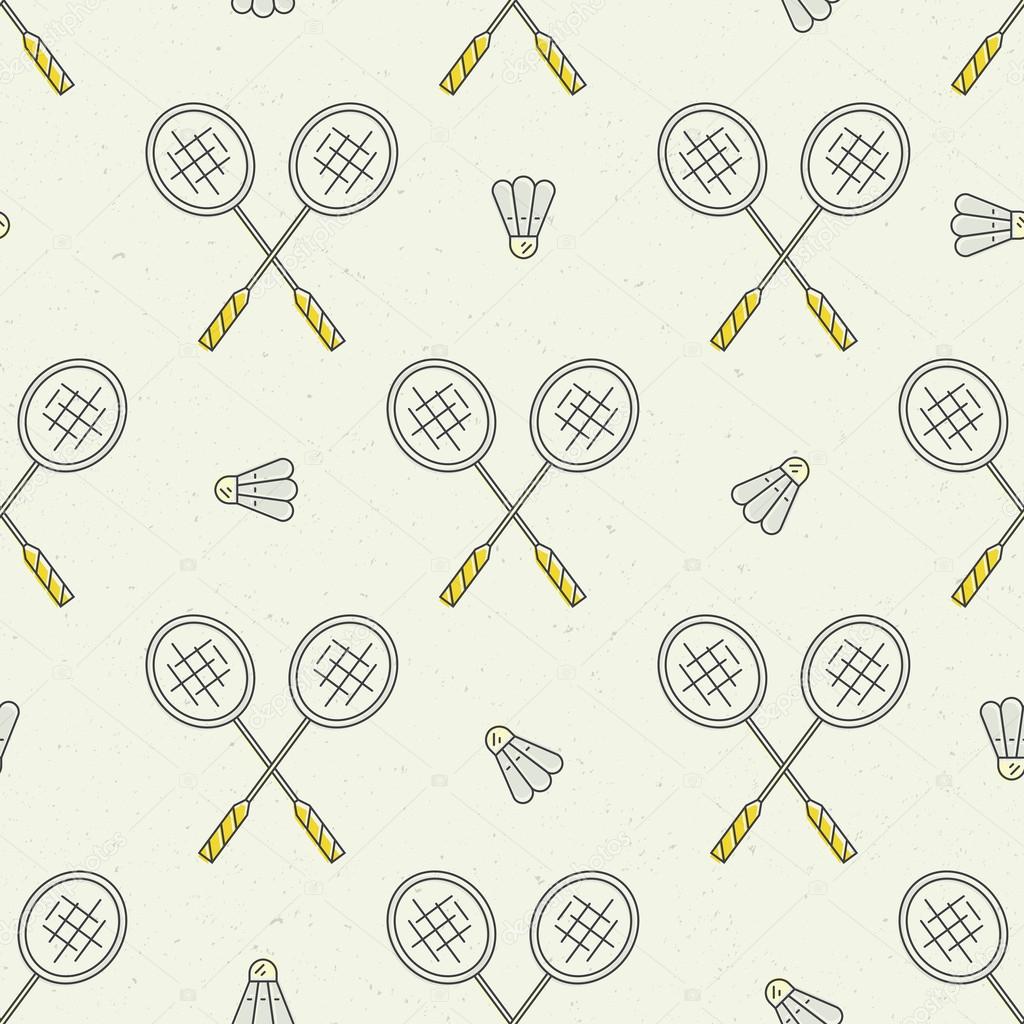 Badminton  seamless  Pattern