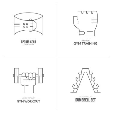 Fitness and active lifestyle logos vector