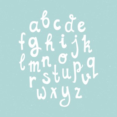 Cute white alphabet