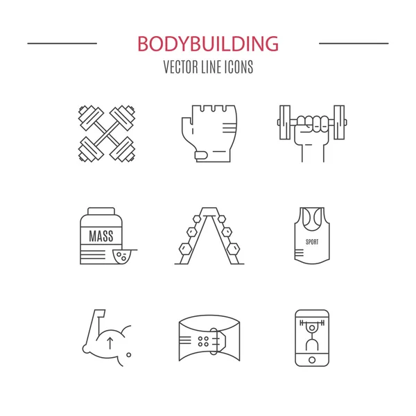 Bodybuilding and weight loss elements — Stock Vector