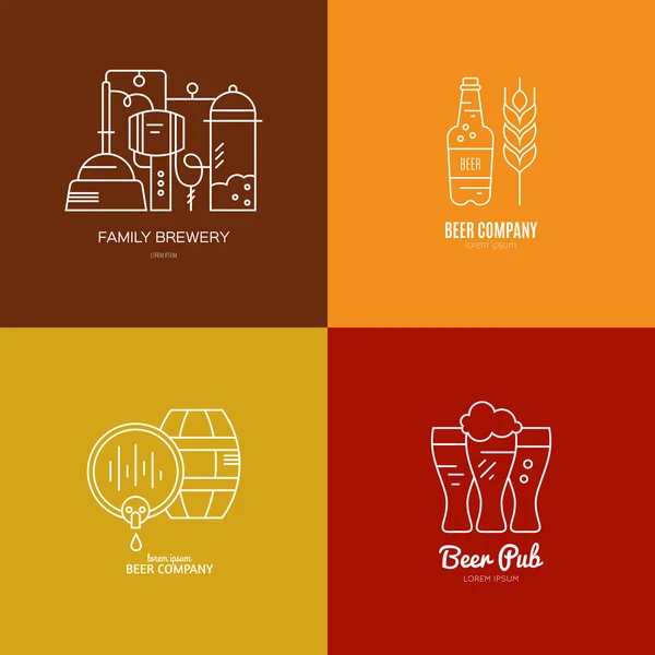 Brewery Logos Collection — ストックベクタ