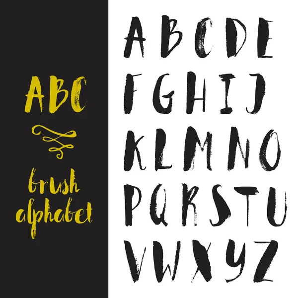 Hand drawn digital alphabet — Stockvector