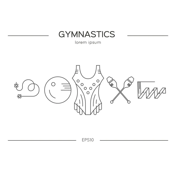 Rhythmic gymnastics collection — Stock Vector