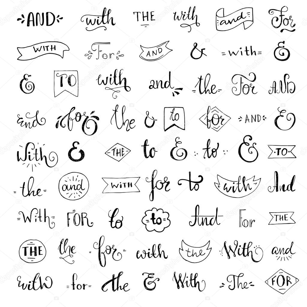 collection of ink ampersands and catchwords