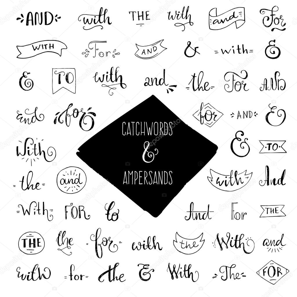 collection of ink ampersands and catchwords