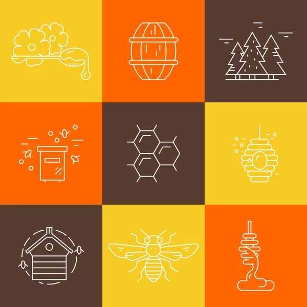 Honey labels collection — Stock Vector