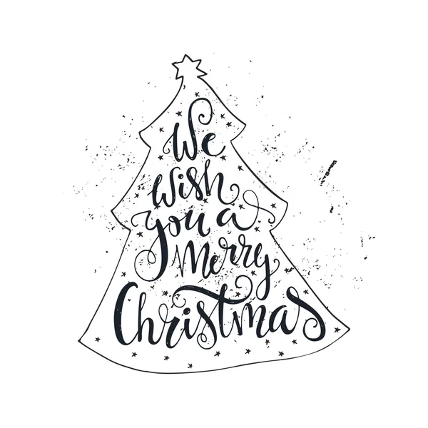 We Wish you a merry Christmas  quote — Stock Vector